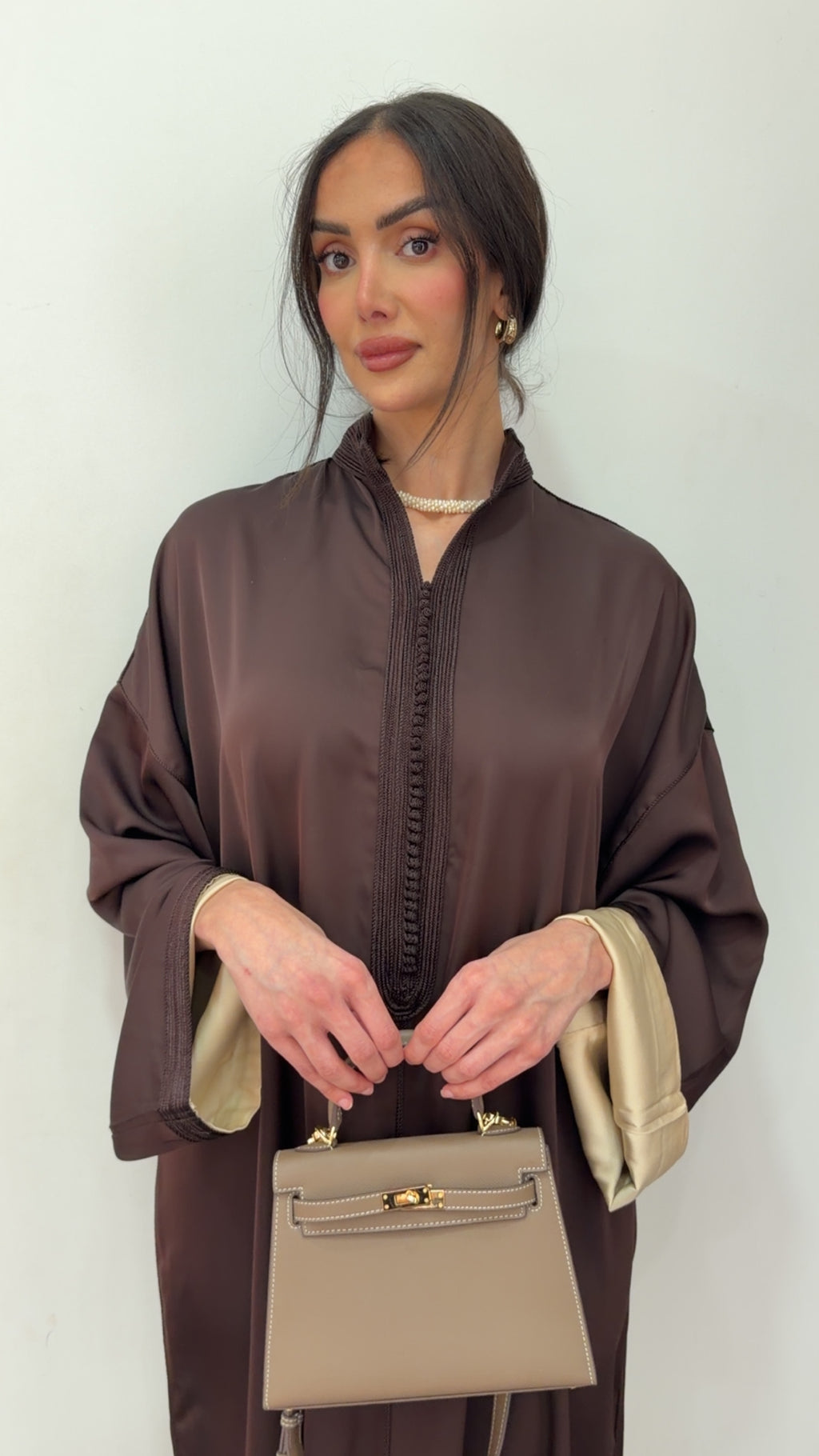 Gandoura caftan brown