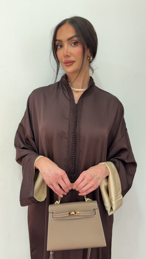 Gandoura caftan brown
