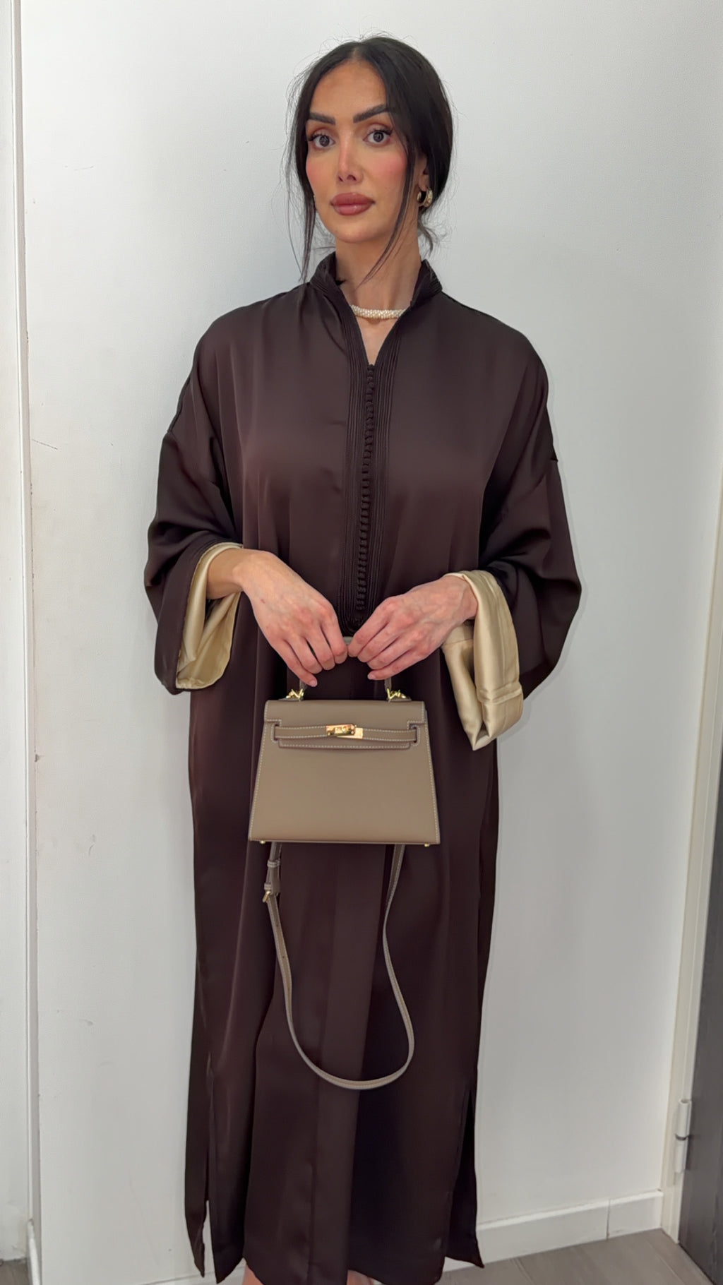 Gandoura caftan brown